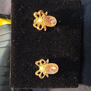 Avon Pink lace earrings